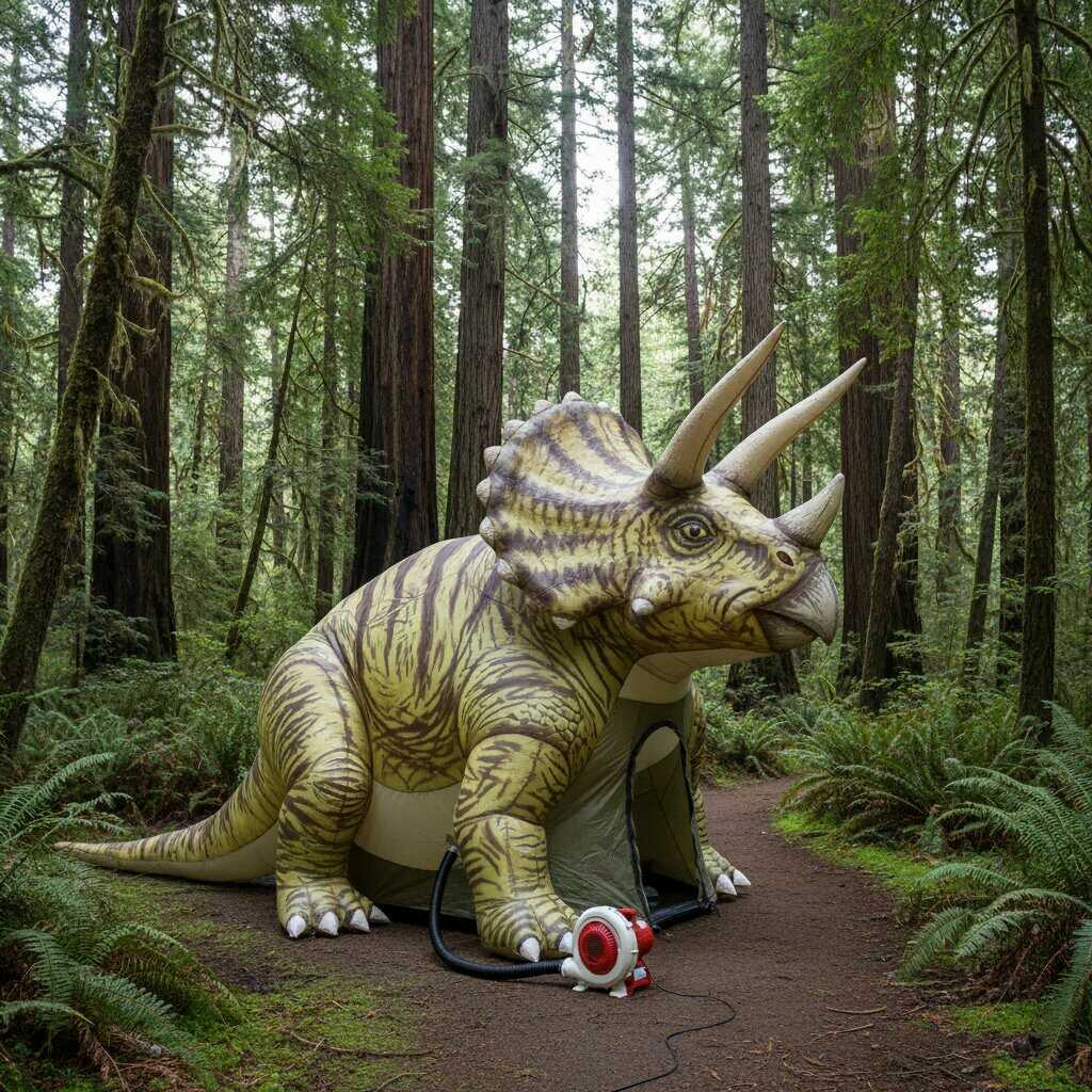 Creative Party Ideas Using a Giant Inflatable Dinosaur Shaped Tent