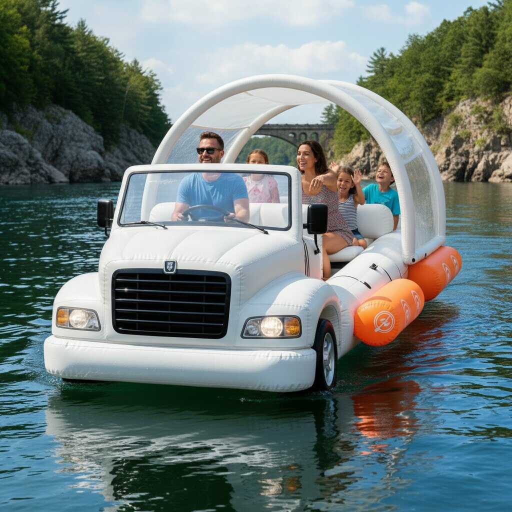 Why the Inflatable Semi Truck Shaped Lake Float Is Summer’s Best Toy